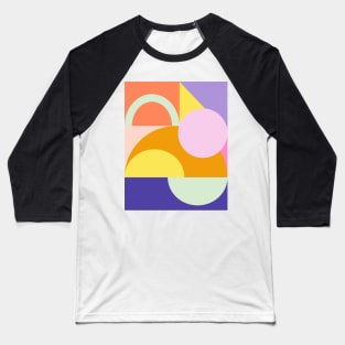 Vibrant Geometric Shapes Baseball T-Shirt